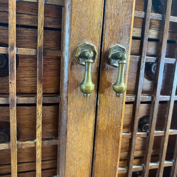 Vintage Wood Jewelry Box, 10 Drawers, Miniature Hutch Display Storage, Spice Cab - Picture 9 of 10